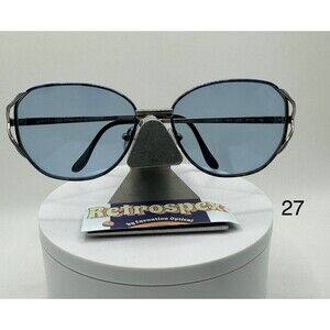 Vintage Oversize Sunglasses NOS Blue Lens Luxottica 1502 Blue Tort Frame 80s-90s